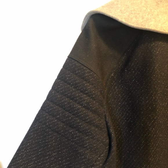 Wool Moto-style jacket with blue collar - Picture 5 of 6